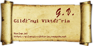 Gilányi Viktória névjegykártya