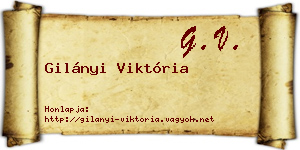 Gilányi Viktória névjegykártya